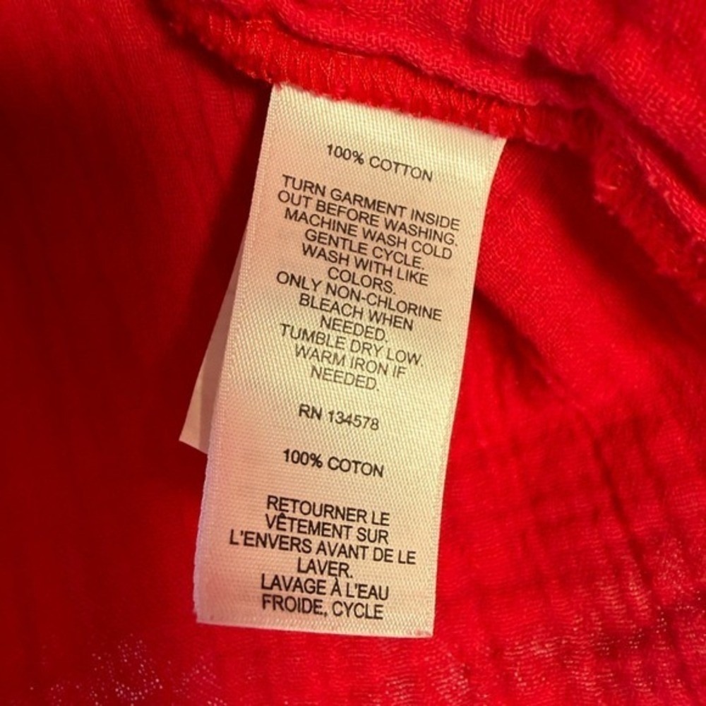 Vineyard Vines Gauze Flutter Sleeve Top Lighthouse Red - XXS - Picture 9 of 9